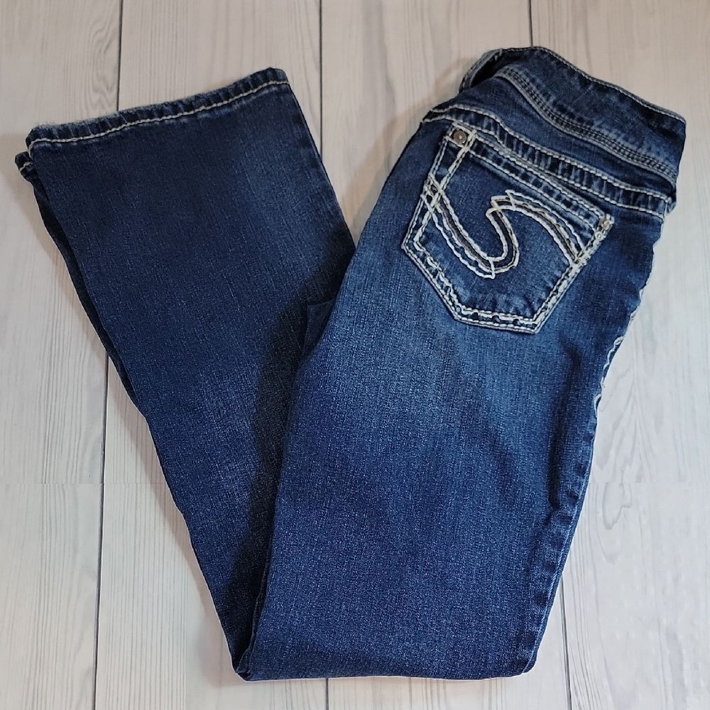 Silver Jeans Suki Bootcut Blue Denim Womens Size Waist 28"